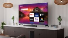 One of the best TVs under $500, Roku Plus series TV 2023 in a living room