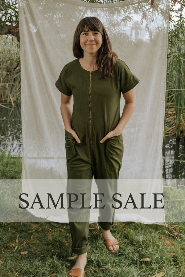 SAMPLE SALE | Together Zipper Jumpsuit - Dark Moss