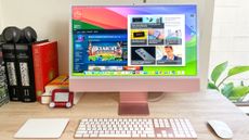 Apple iMac M3 review unit on desk