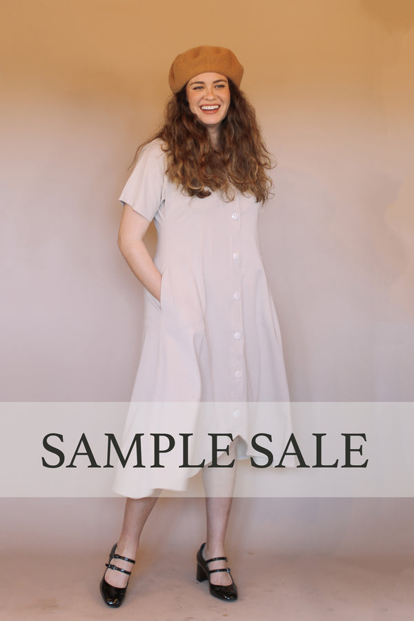 SAMPLE SALE | The Weekender Button Front Dress - Light Sand