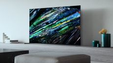 Sony A95L QD-OLED TV in living room 